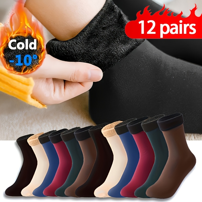 12 Pairs Winter Warm Comfortable Sports Socks, Unisex