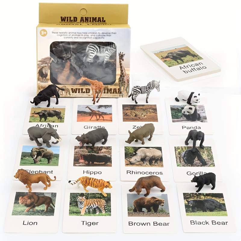 

Animal Matching Cards - Learn Language With Dinosaurs And Animals - Perfect Christmas And Gift! - Plastic, Yellow, Brand: Mayaphilos