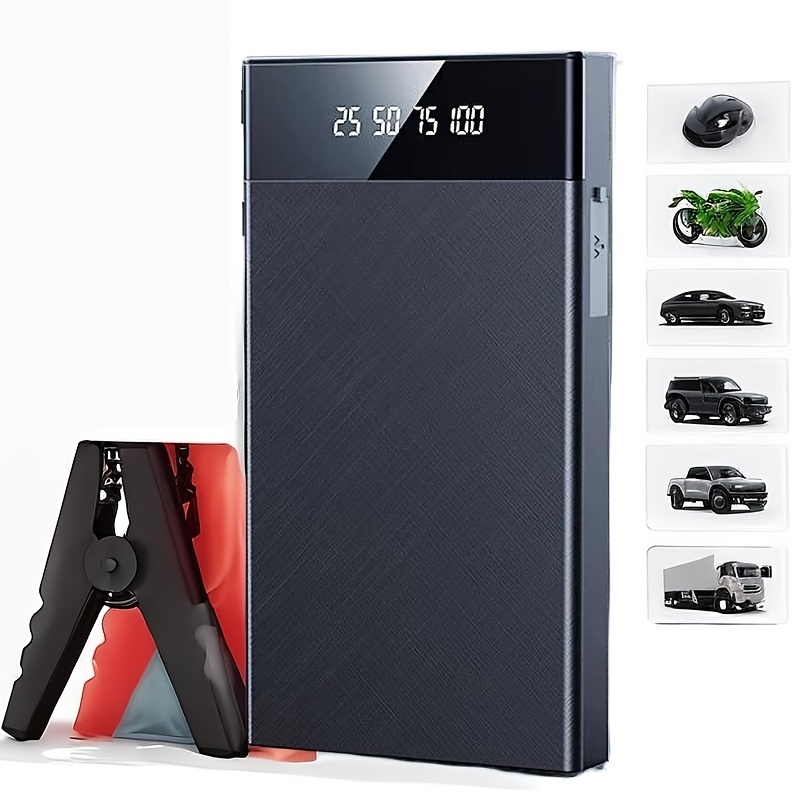 Portable Car Starter, Battery Jumper Starter Portable, Car Battery Jumper Box, 12v Portable Starter For 8.0l Gasoline And 7.0l Cars