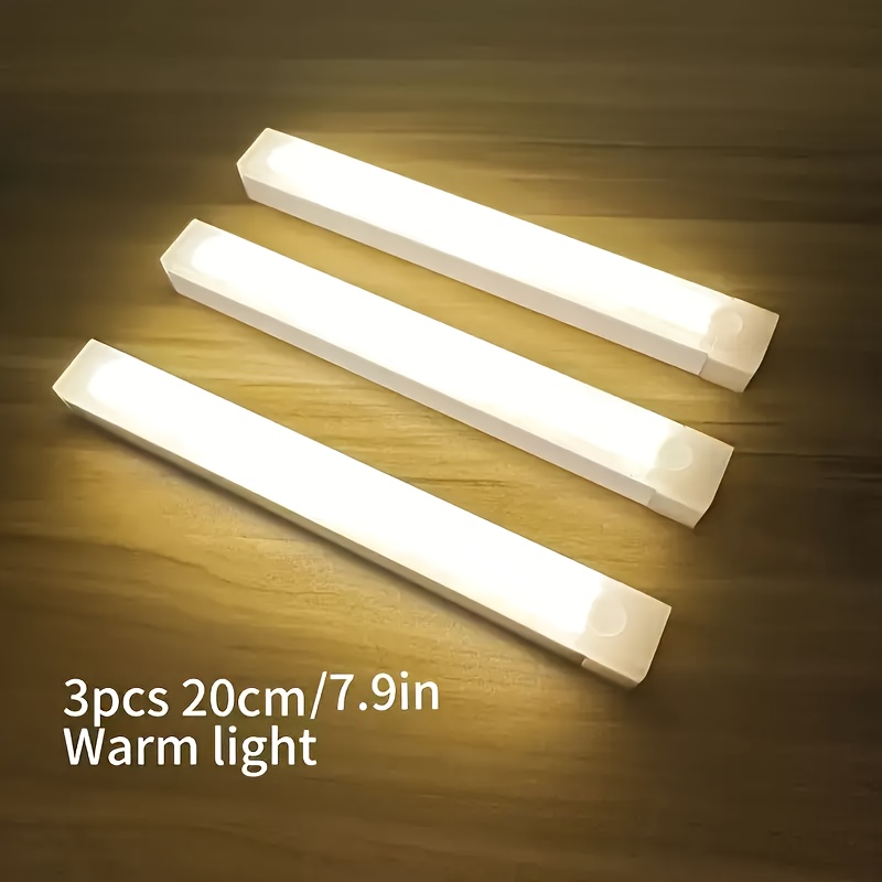 TEMU 3pcs Rv Lighting Led Lights, Rv Lighting Fixtures, Rv Indoor Lighting, Human Lights, Magnetic, No-drill Long Strip Night Light, Usb Charging,