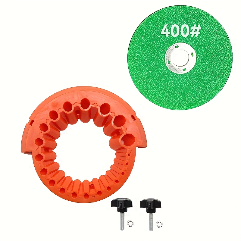 TEMU 2pcs/set Multi-functional Drill Bit Sharpener, Equipped With 4-inch Polyurethane Wheel, Suitable For Drill Bits Ranging From 2mm To 13mm |