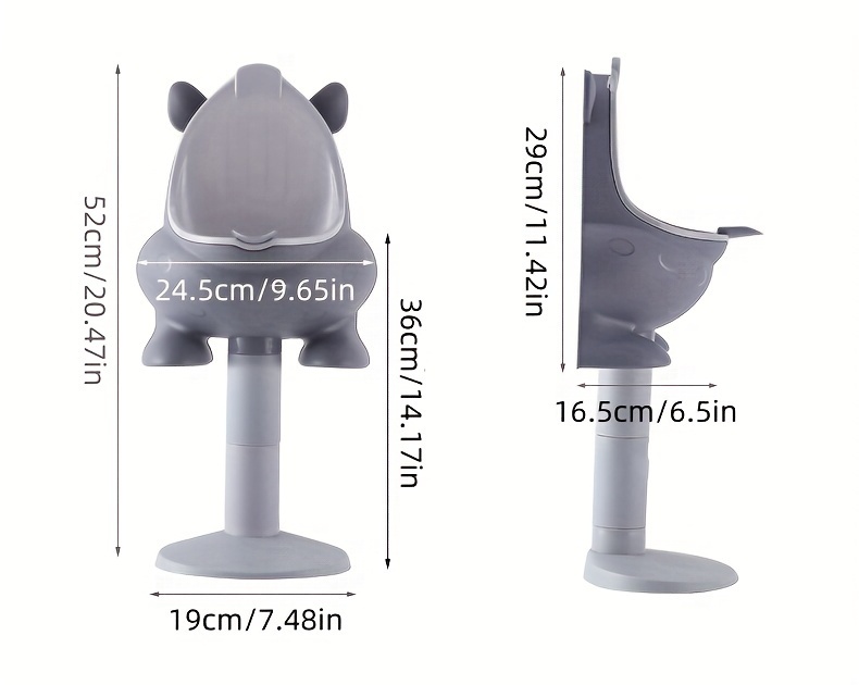 portable   fu   potty training urinal adjustable   assembly for boys girls light gray blue details 9