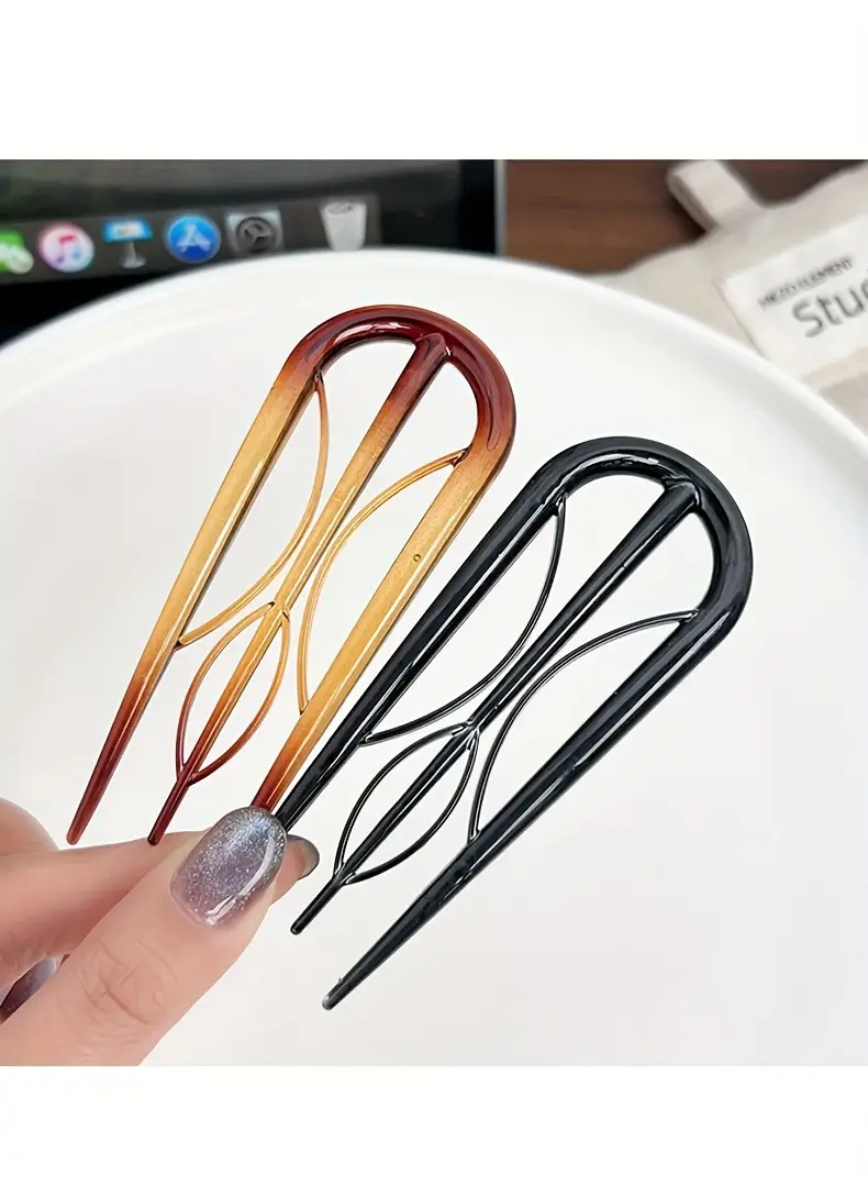 11pcs lazy hair tools bun head insert comb u shaped clip back of hairpin straight hair clip comb hairpin suitable for daily styling and parties travel Product details 4