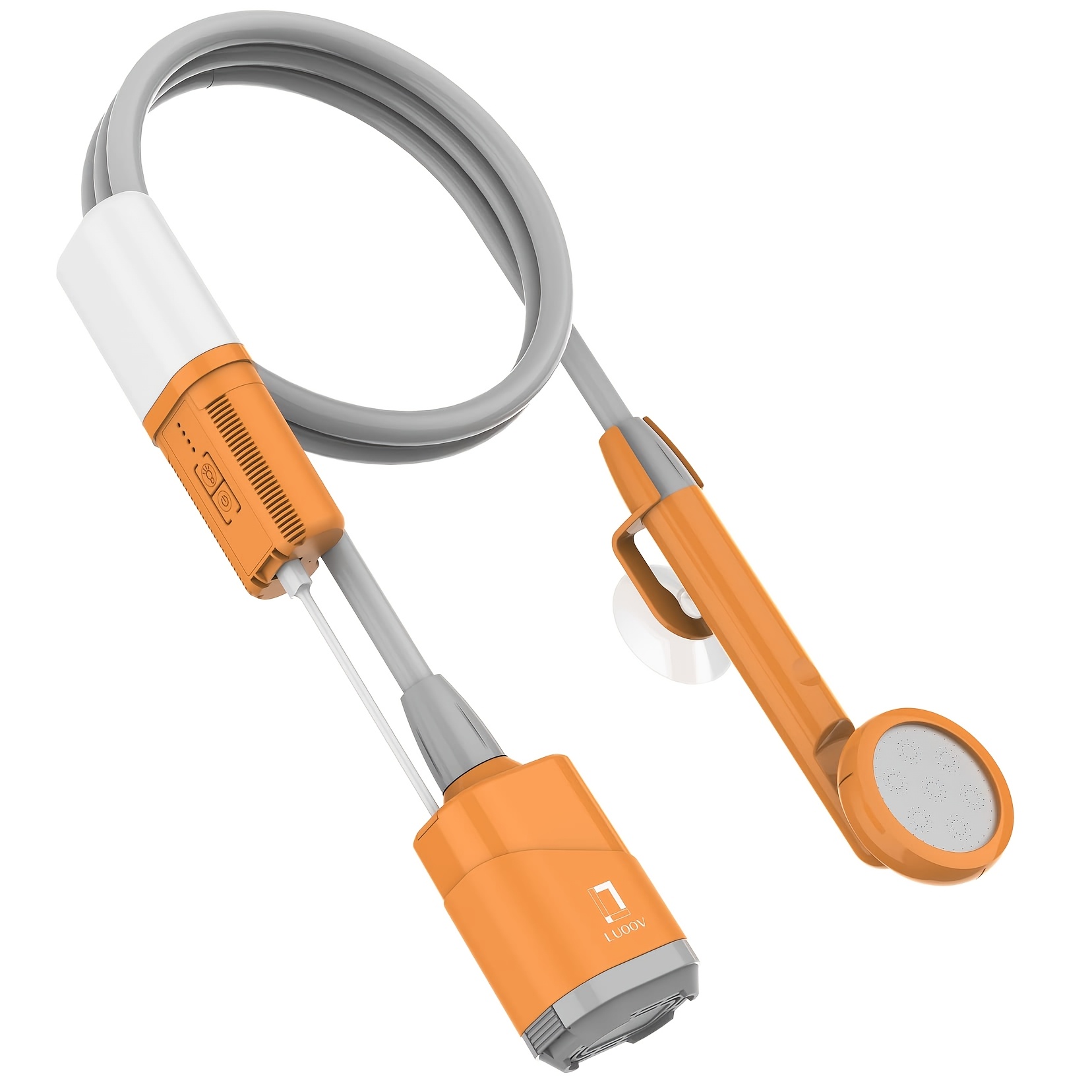 AUTOPkio Douche de camping portable, pompe de douche rechargeable 6000 mAh avec affichage numérique, 4 modes de pulvérisation, étanchéité IPX7, kit de douche d'extérieur pour randonnée, voyage