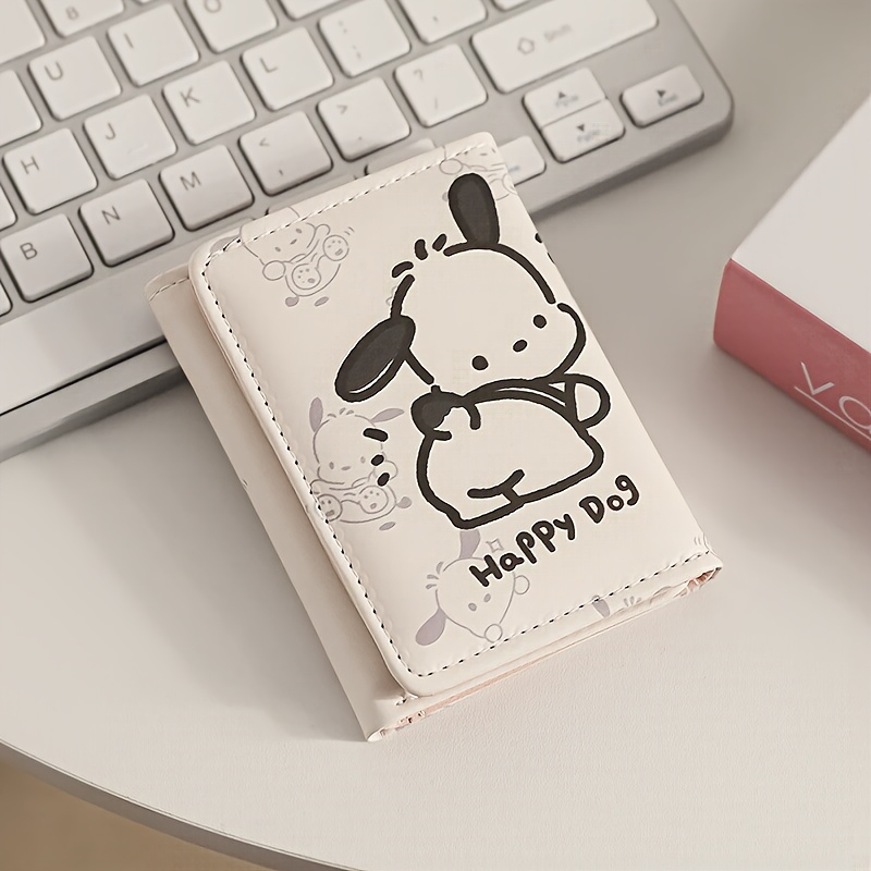 Image of A Cute Small Wallet, Made Of Pu Material, This Compact Coin Purse Features 7 Card Slots, 1 Photo Slot, And 1 Large Card Slot, Designed With An Adorable Pattern