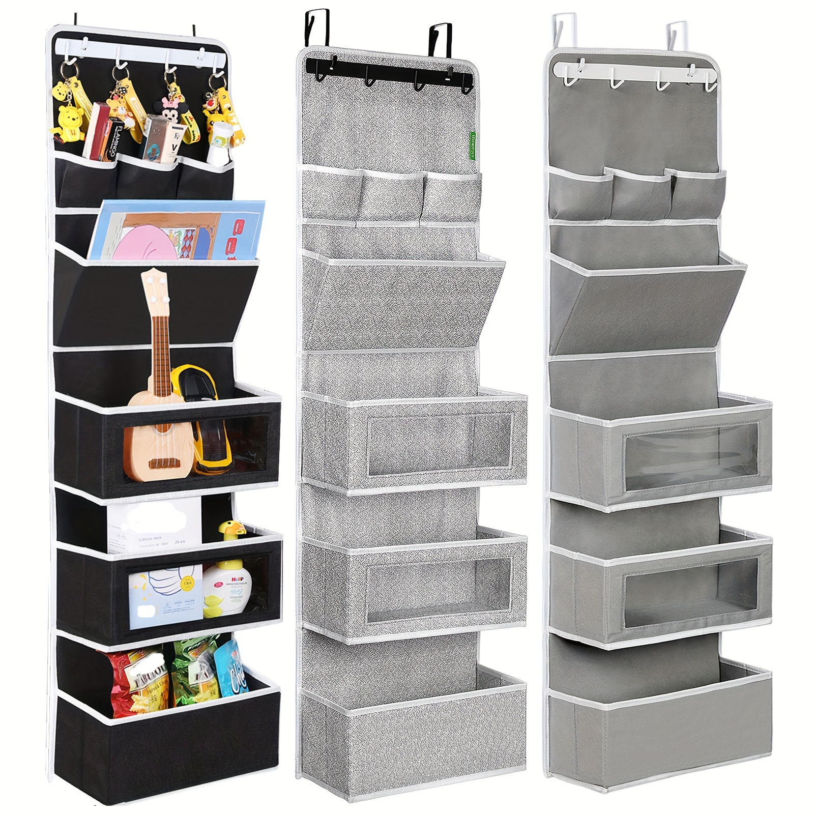 

Home Storage Hanging Organizer All-in-one Over The Door Organizer, Super Behind The Door Storage Organizer With Door Rack And Large Clear Windows, Wall File Organizer, Hanging Organizer Large Capacity