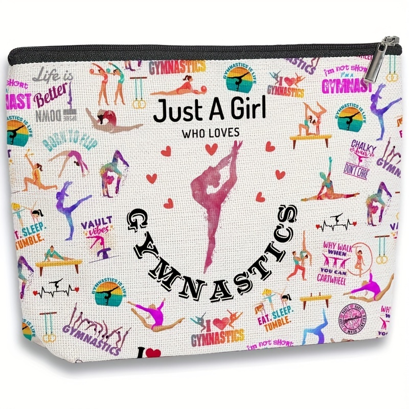 

Inspirational Gymnastics Makeup Bag - For Gymnasts, & Athletes - , Non-waterproof