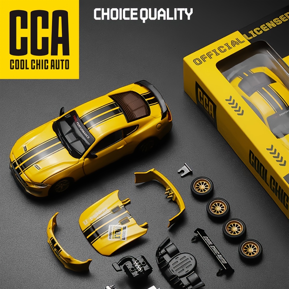 

Cca For 2018 Yellow Classic Car Model Kit - Diy Modification, Opening Doors & Pull-back Action, Metal Toy For Collectors & Hobbyists