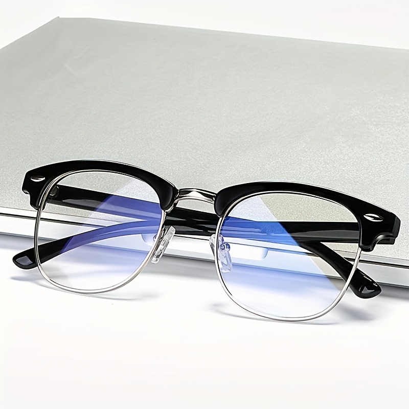 Image of Modern Y2k Glasses For Men And Women, Lightweight Metal Frame, Fashionable And Durable Glasses, Office Additions, Sturdy Hinges