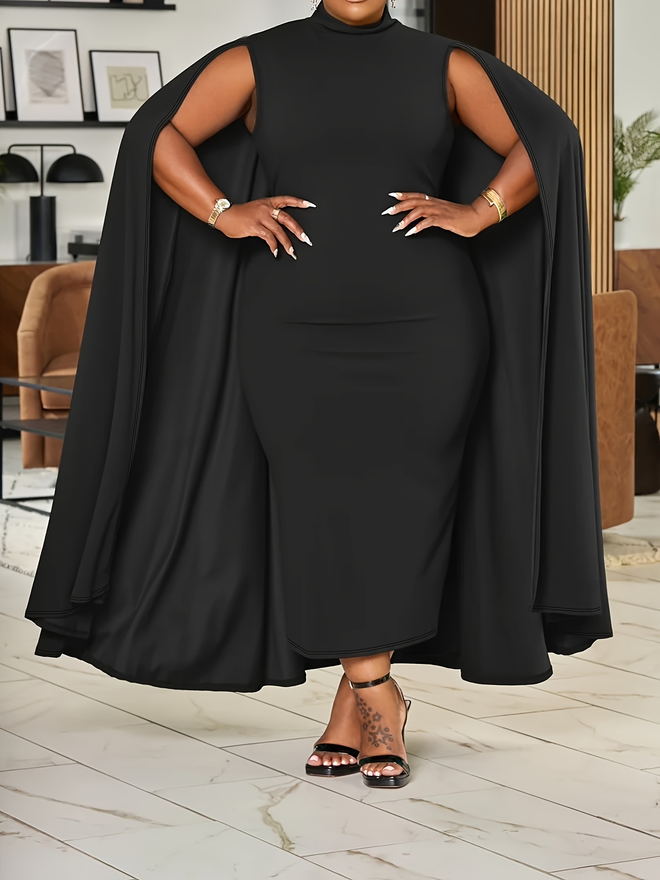 スーツ・フォーマル・ドレス layered cape dress スーツ・フォーマル・ドレス layered cape dress layered cape dress