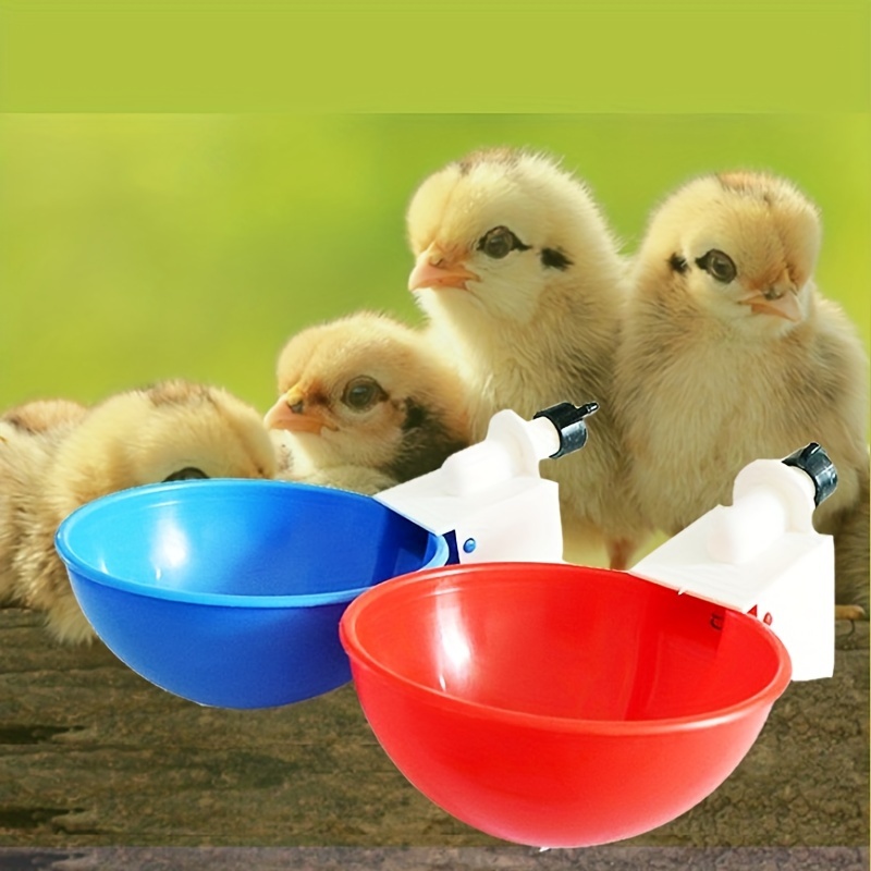 

5pcs Blue Large Cups, Suitable For Ducks, Geese, Turkeys, And Bunny Rabbit - Water Feeder Kit - Poultry Waterer