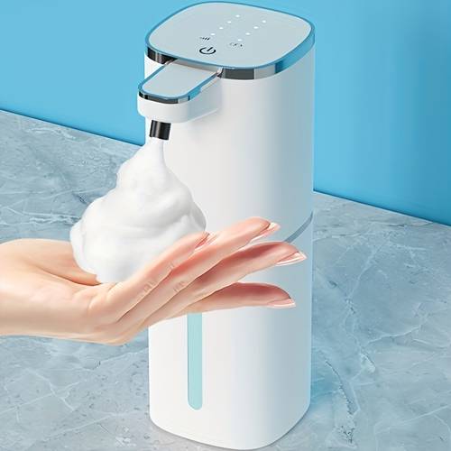 item picture this soap dispenser features an automatic sensor a handy bottle six adjustable levels a 400ml capacity usb charging and display its sleek and it ideal for kitchens bathrooms and other
