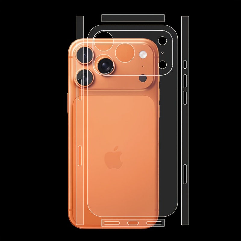 TEMU 1pc Transparent Phone Back Film, Phone Feel, Hd High- Anti-scratch Screen Protector Set. Suitable For Iphone 17, Iphone 17 Pro, Iphone 17 Pro