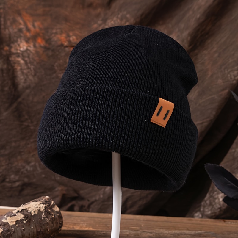 

Unisex Knitted Beanie Hat - Machine Washable, Professional Dry Clean Recommended, Soft Comfortable Knit Fabric, ≥80% Textile Material, Fashionable Hip-hop Cap