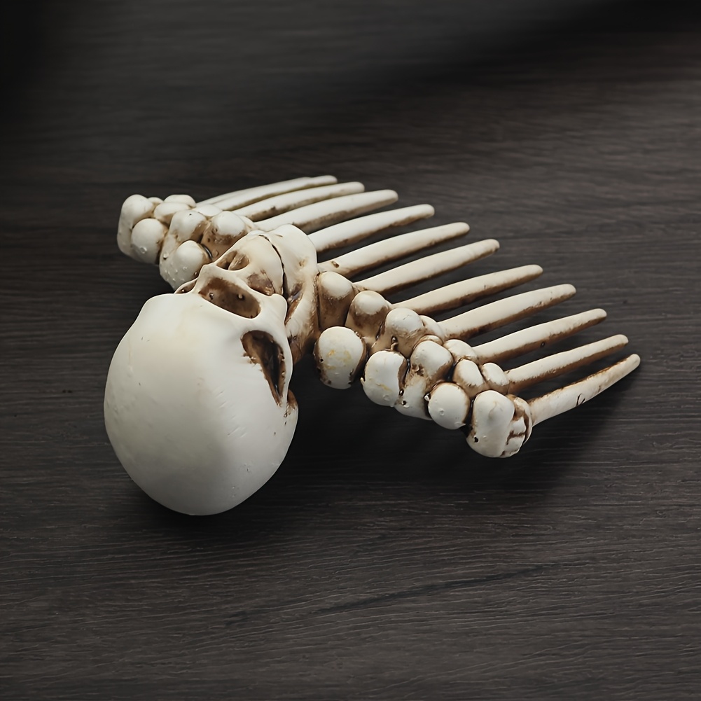 Retro Resin 3D Skull Hair Clip, Gothic Style