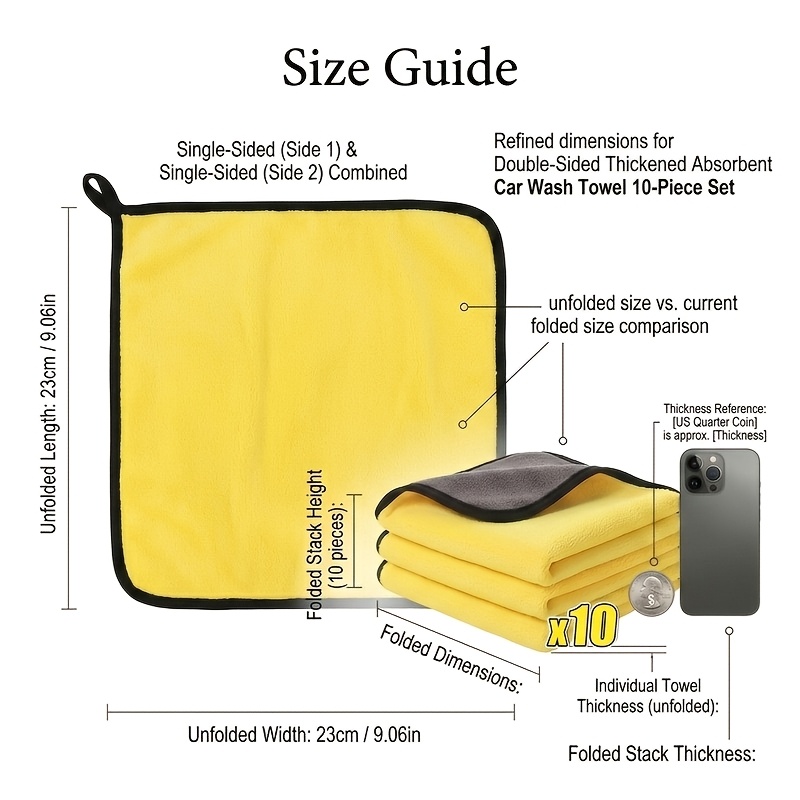 12pcs High Quality Microfiber Car Cleaning Cloths Super Absorbent... product image 4