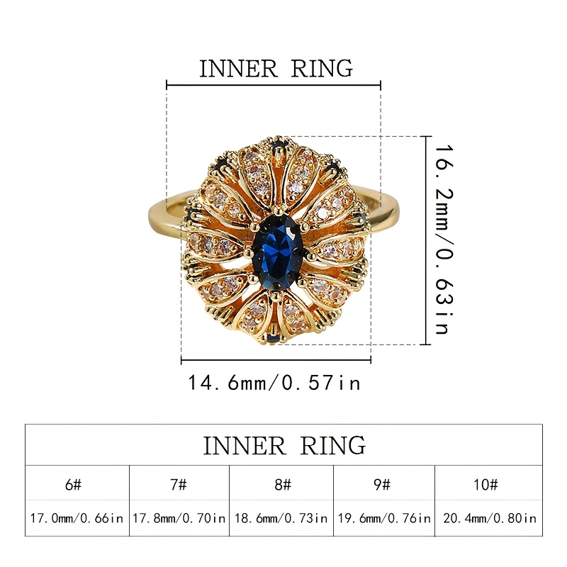Women's European Vintage Court-Style Ring with Sparkling CZ