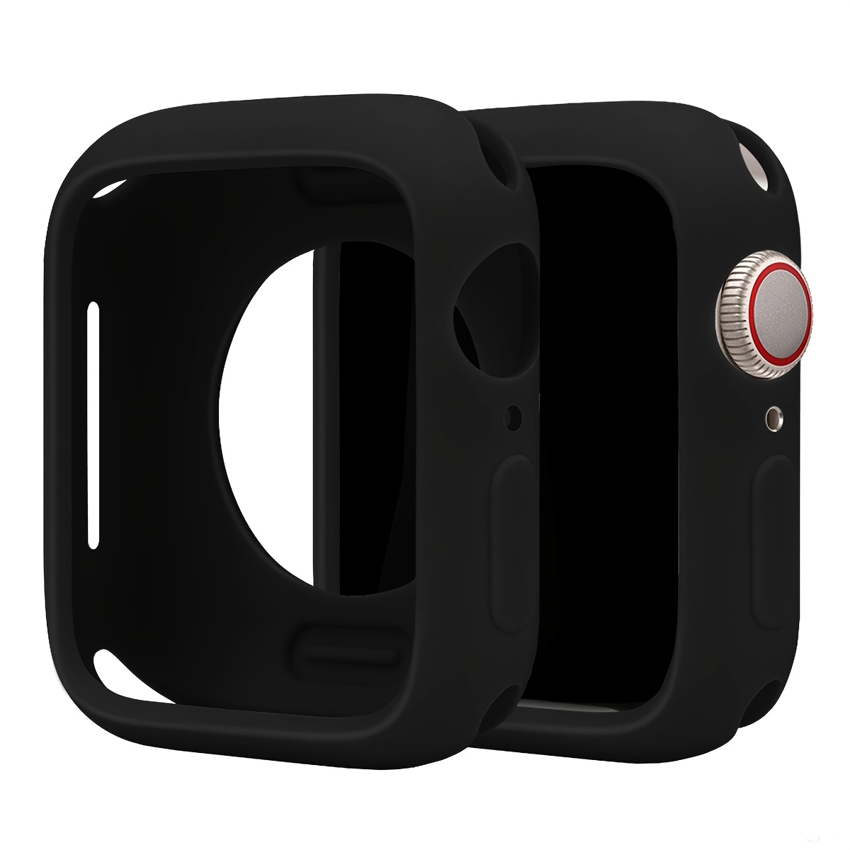 TEMU 1pc Women Men Fashionable Casual Soft Silicone Watch Case Hollow Out Anti-fall Protector Case, For Watch Case 38/40/41/42/44/45/46/49mm, For