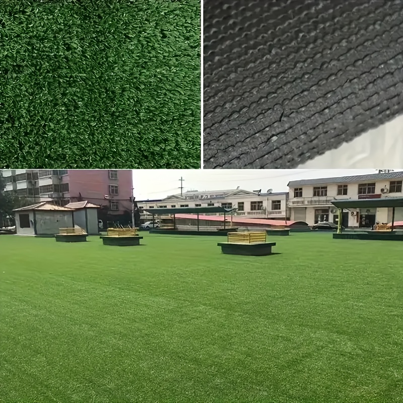 3x32 FT Commercial Grade Synthetic Grass Mat, 0.6in Height, for Outdoor Garden, Balcony, and Pet Areas, Friendly with Drainage Holes, Realistic Look