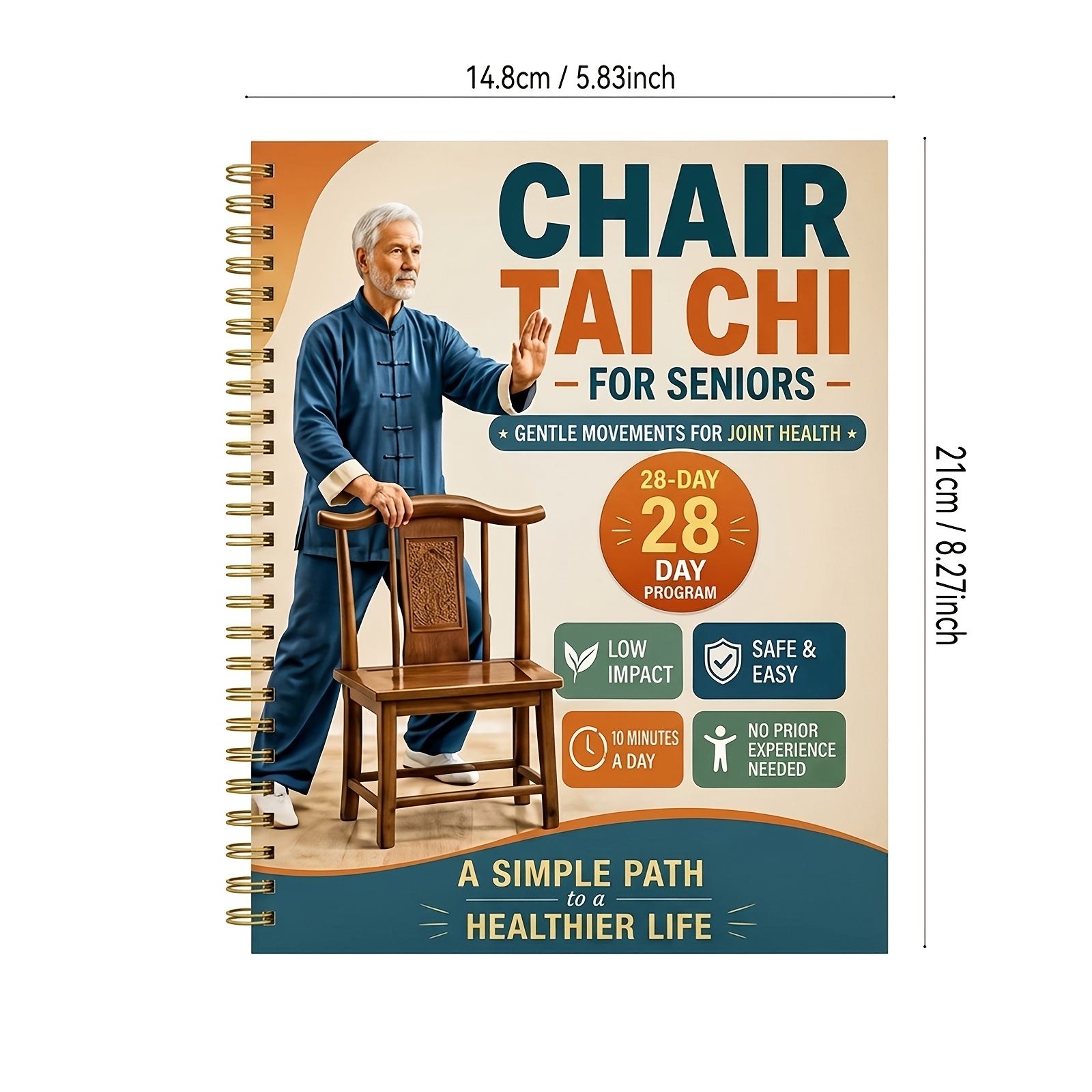 TEMU Chair Tai Chi Exercise Guide For Seniors Over 60 Years Old: Mild 10 Minutes Daily Exercise Plan, Low- Sitting Fitness Improves Balance, Prevents
