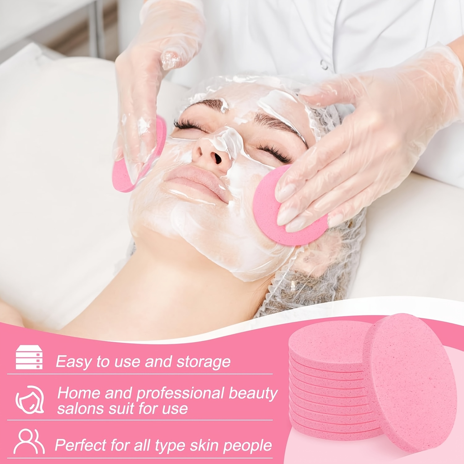 20pcs Compress Face Wash Puff Sponge for Cleansing