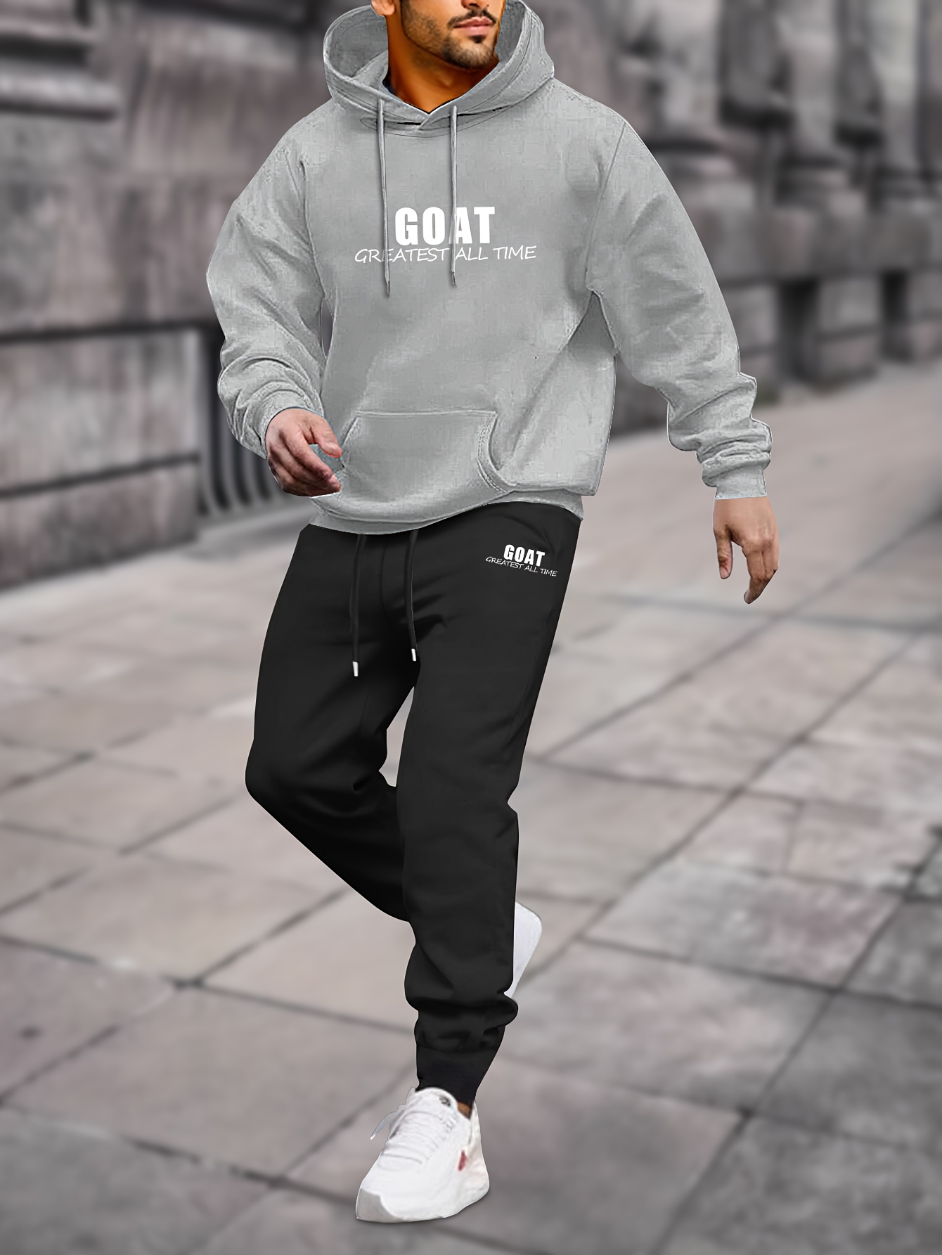 Goat hoodie and online sweatpants set