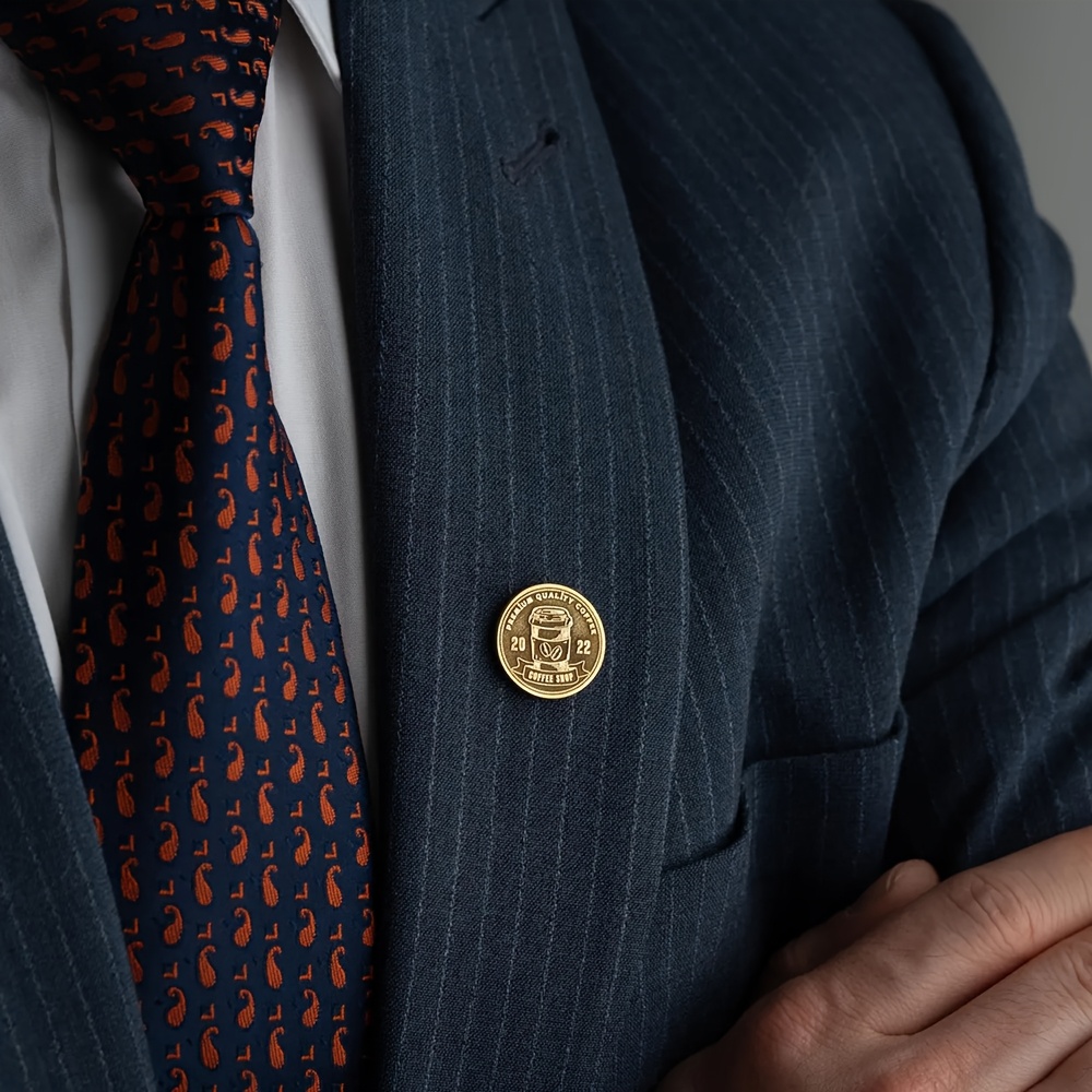 E-shop [Personalisiert] Edelstahl Goldene Kreative Spezielle Muster Brosche, Personalisierte Muster Brosche, Personalisiertes Schmuck Geschenk,
