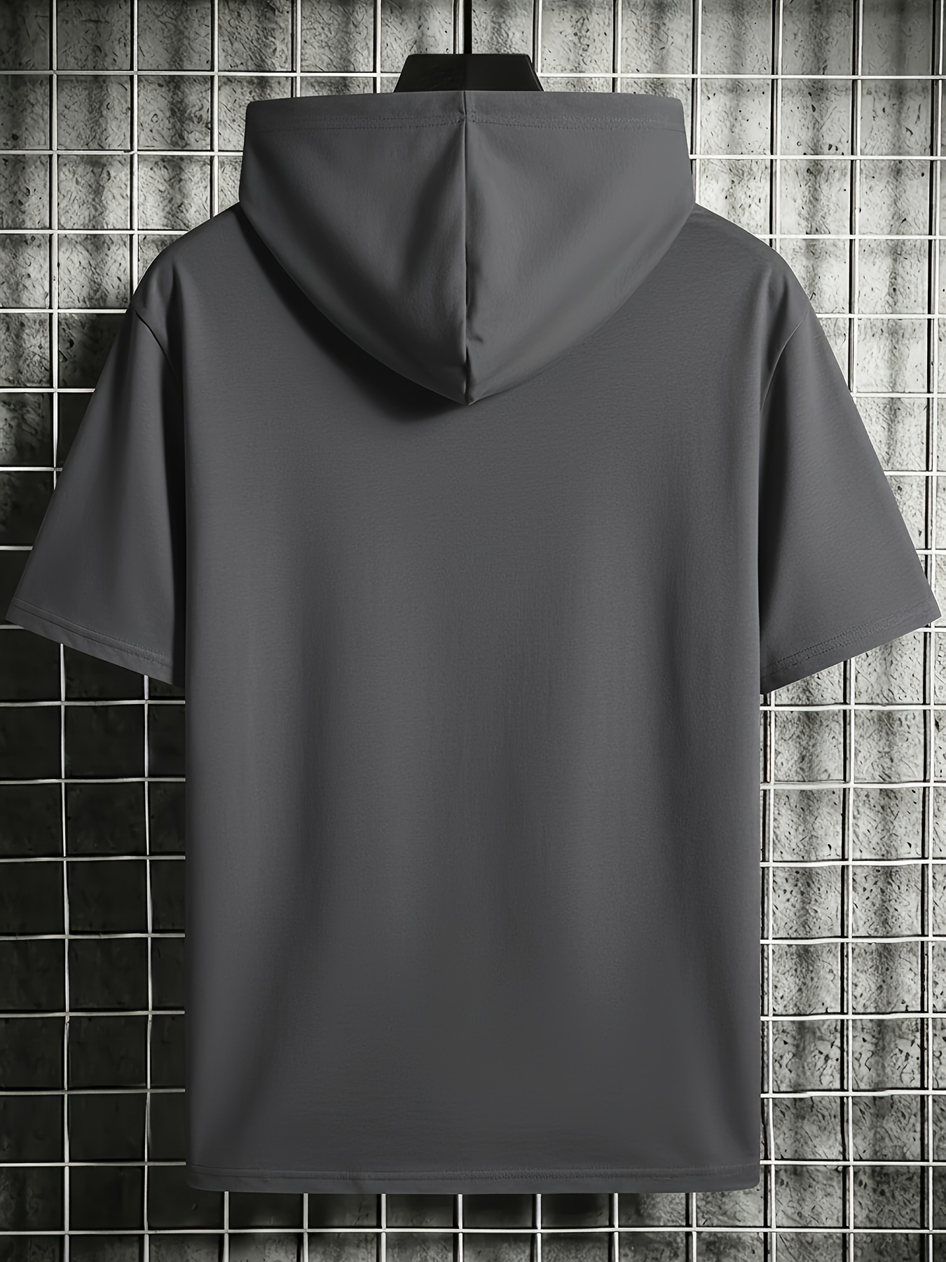 Camiseta con Capucha Clásica para Hombre - Esencial Minimalista de Uso Diario, Corte Regular y Casual Idealpara el Gimnasioo Salidas & Atuendos Informales- RopafácildeCuidar Lavable a Man - Imagen 5