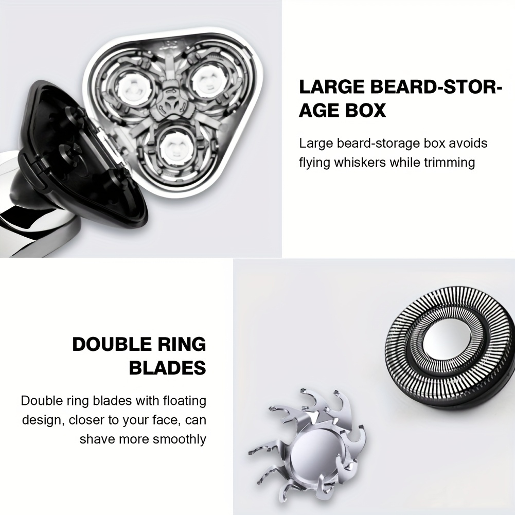 HATTEKER Elektrische Scheerapparaat voor Mannen 3-in-1