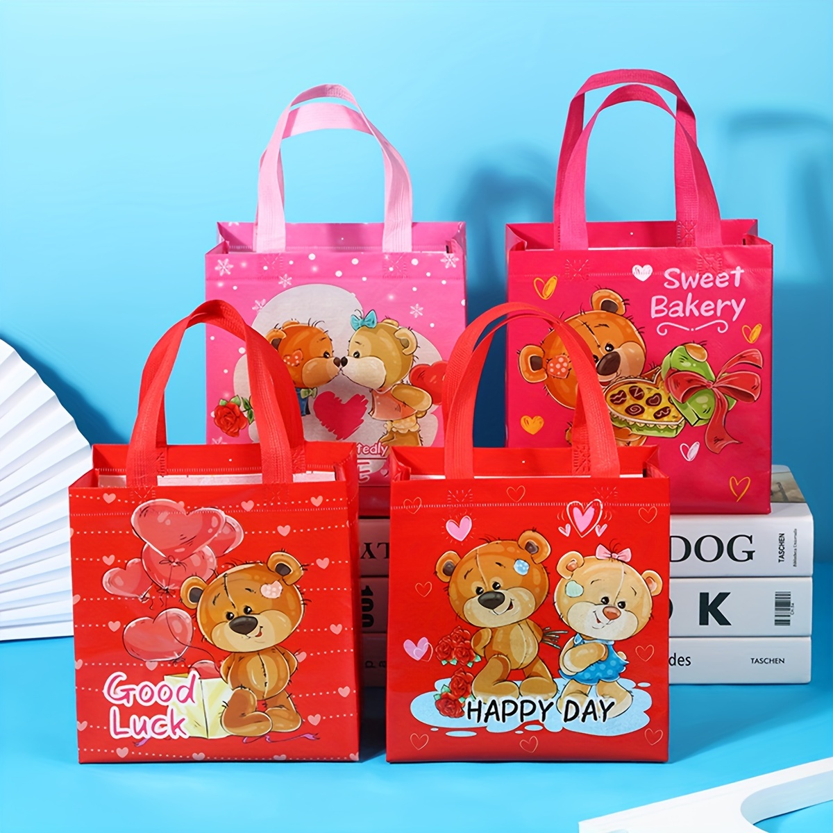 5pcs Bolsas Regalo Lindas Oso Abeja Bolsas Regalo Cumpleaños - Temu