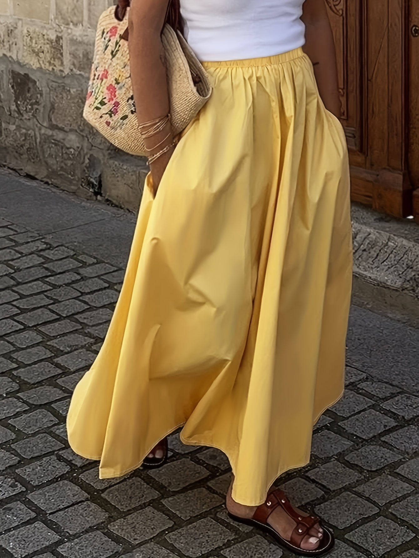 falda maxi elegante mujer alternativa formal sin Temu Spain