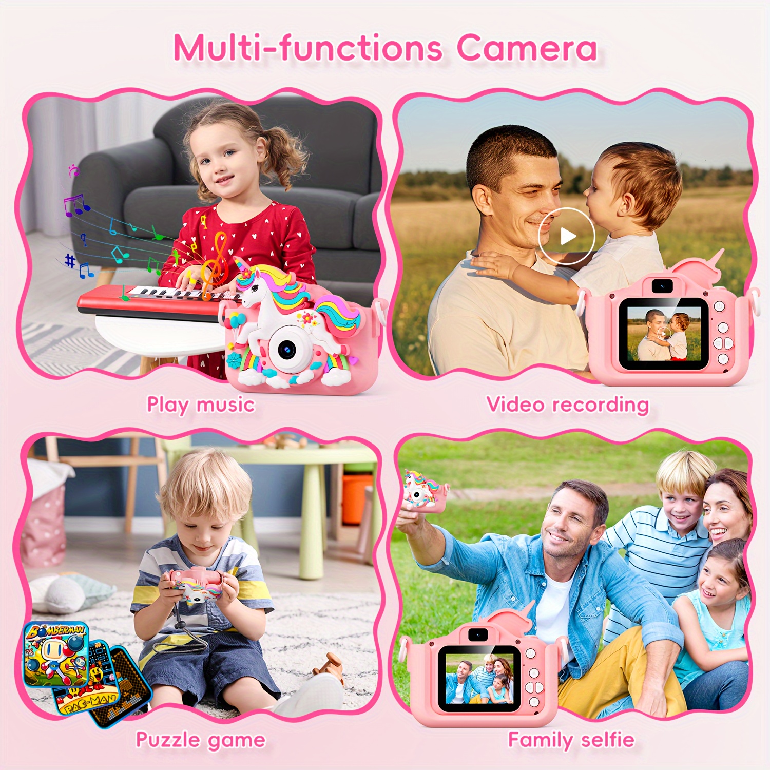  hd toy with ips screen protective cover perfect gift for boys girls ages 3 9 32gb sd card usb charging trick or treat christmas birthday details 7