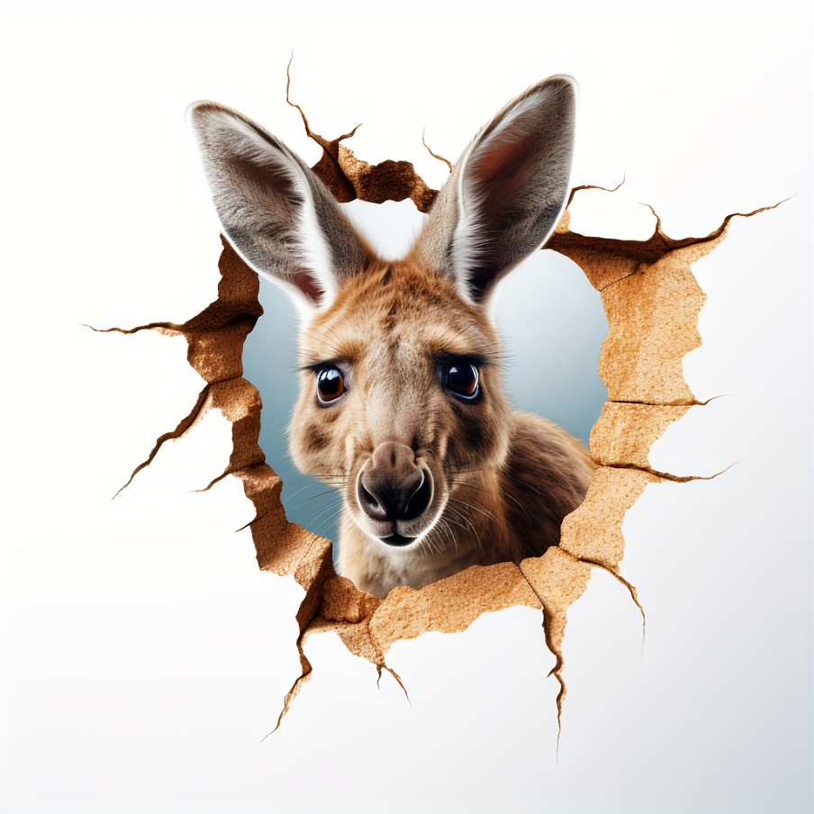 Kangaroo Decals 4 In 1 Set - High Transparency Dual-sided Print ...