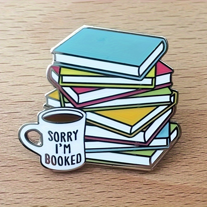 

Literary Enamel Lapel Pin " I'm " For Readers And