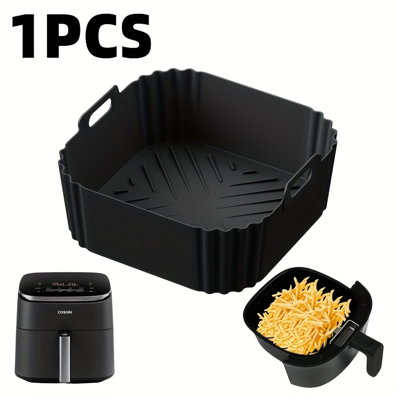 TEMU 8.86-inch Reusable Square Air Fryer Silicone Liners For Af140 Af141 Af180 Af181, Hd9270, And Other Brands - , Heat Resistant, Easy , Baking Accessory|square Shape|durable Silicone