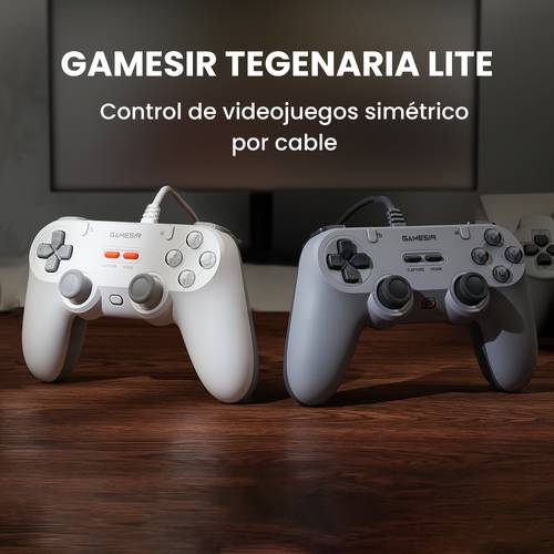 mando con cable tegenaria lite — compatible con switch, , ios, pc y steam; diseño retro estilo años 90; con hall; de sondeo de 1000 hz; motores de vibración duales; botones duales; ultrabaja.