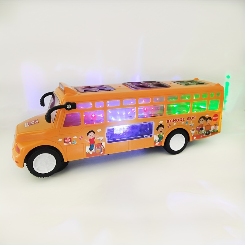 

Vibrant Nighttime School Bus Toy With 360° Movement - Perfect For Birthday, , Christmas & Thanksgiving Gifts (batteries Not Included) Toy School Bus
