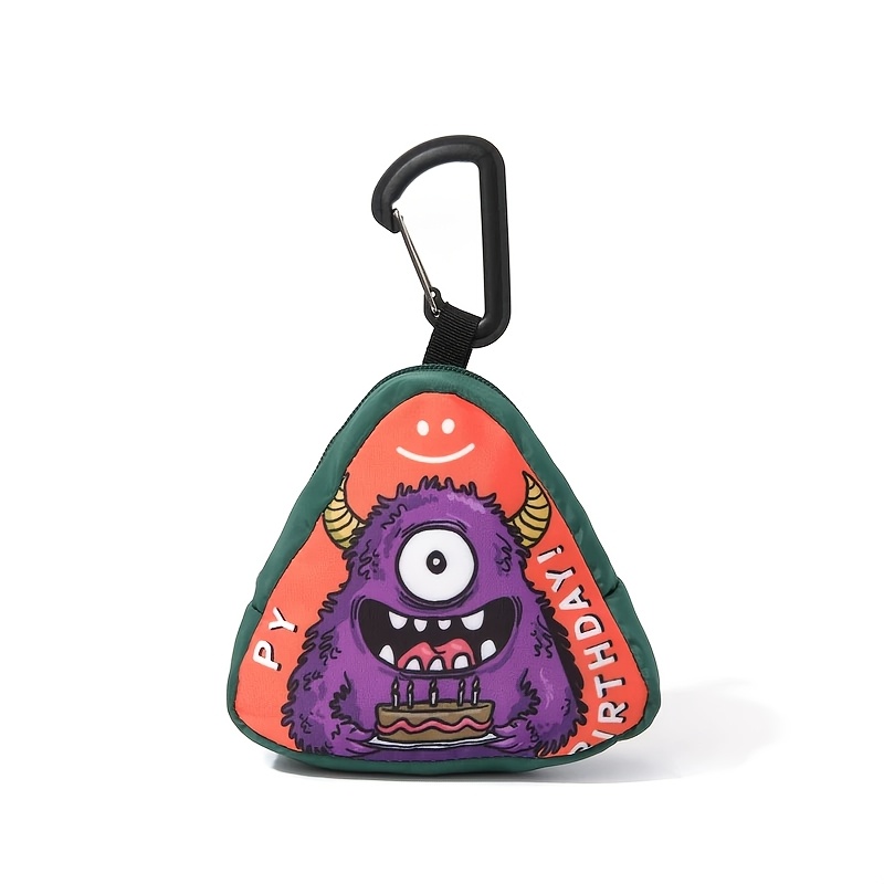 TEMU de Monstruo de Dibujos Animados Mini Bolsa de Almacenamiento Influencer Bolsa de Llaves Bolsa para Auriculares Individual para Mujer Colgante