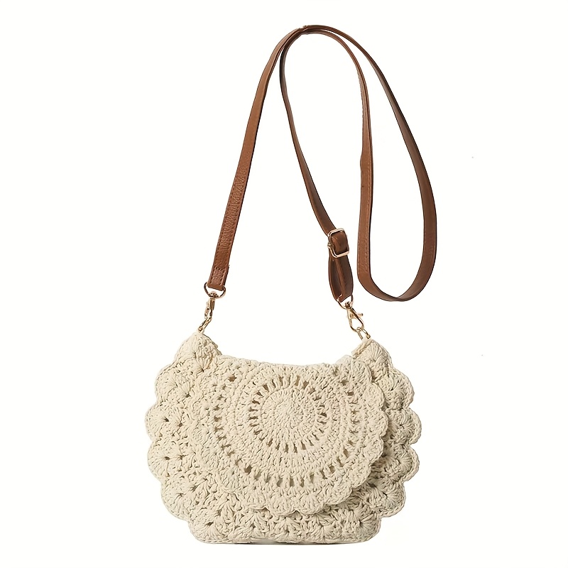 TEMU Summer Knitted Handbag For Women - Small Crossbody Bag, Casual And Versatile Bag, Perfect For The Beach