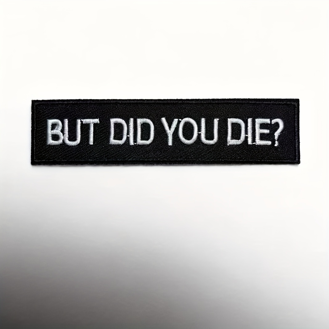 1pc Embroidery Patch Patch - Black And White - Ironing/sewing Clothing, Shoes And Hats Additions