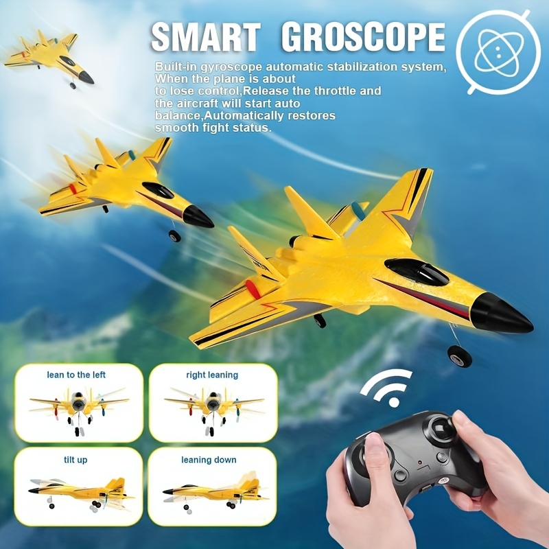 Su-Style Foam Remote Control Airplane: Fixed-wing Glider, SU-27 Cool Fighter Toy Model, HW-33 Is An Excellent Choice For Parent-child Interaction. With Dual-channel Design.