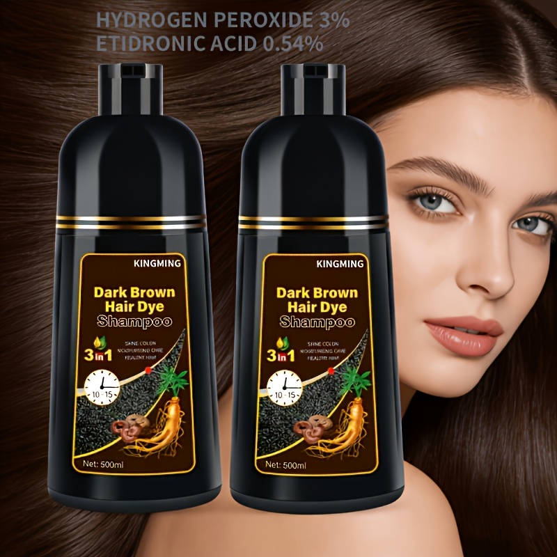 One-wash | 3-in-1 Herbal Hair Dye Shampoo With Ginger & Polygonum Multiflorum, Scalp-friendly & Non-harmful To Hair