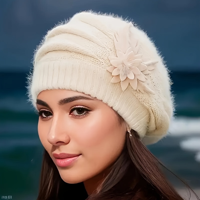 

Cozy Fur Beret Hat - Soft, , Warm, Classic Coldproof Ear Warmer For Women - Winter Accessory For Outdoor Activities