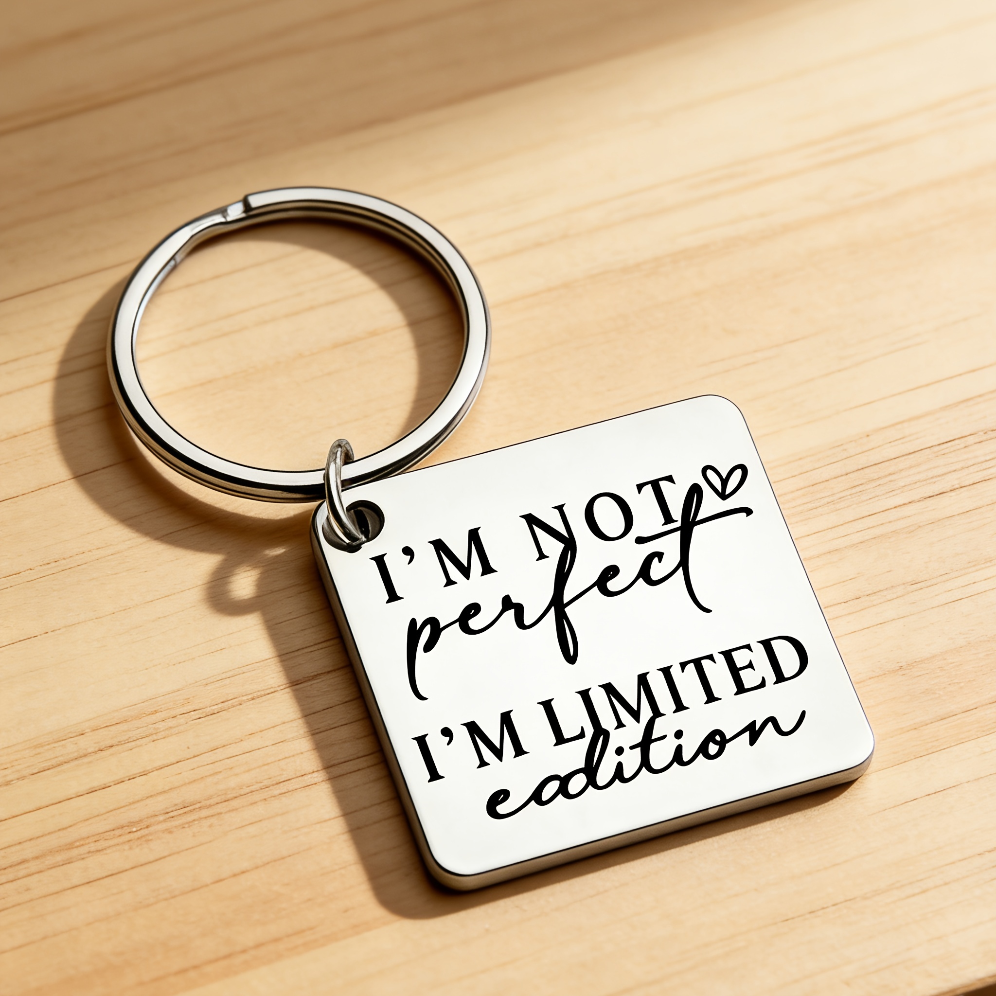TEMU 1 pz, Portachiavi Ispirazionale in Acciaio Inossidabile con "Non , un' LIMITATA" Limitata - Regalo Unisex per Esprimere Fiducia, Design con