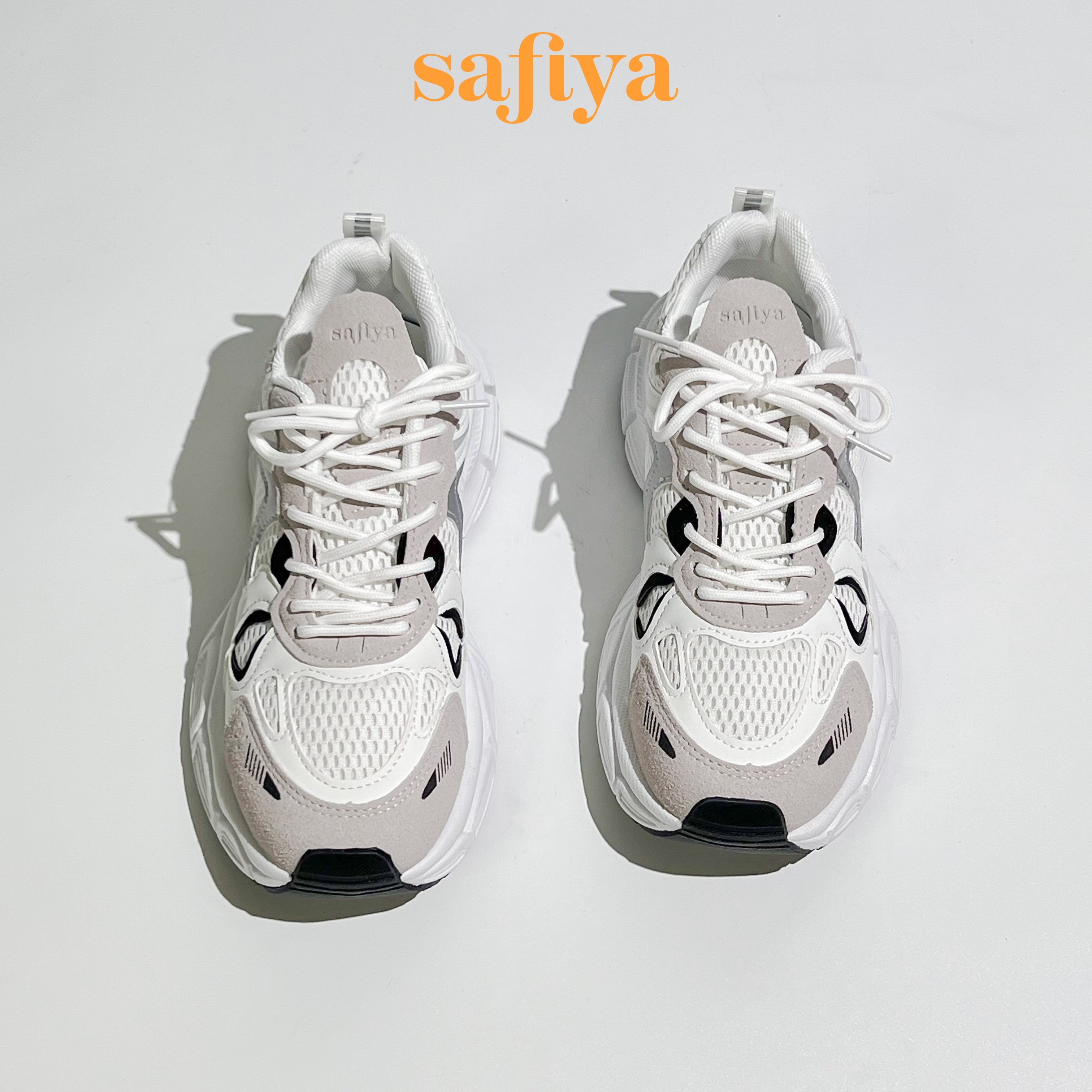 

Women's Chunky Fashion Sneakers, New 2024 Summer Release, Breathable Mesh Thick Sole Lightweight Student Casual Shoes, White