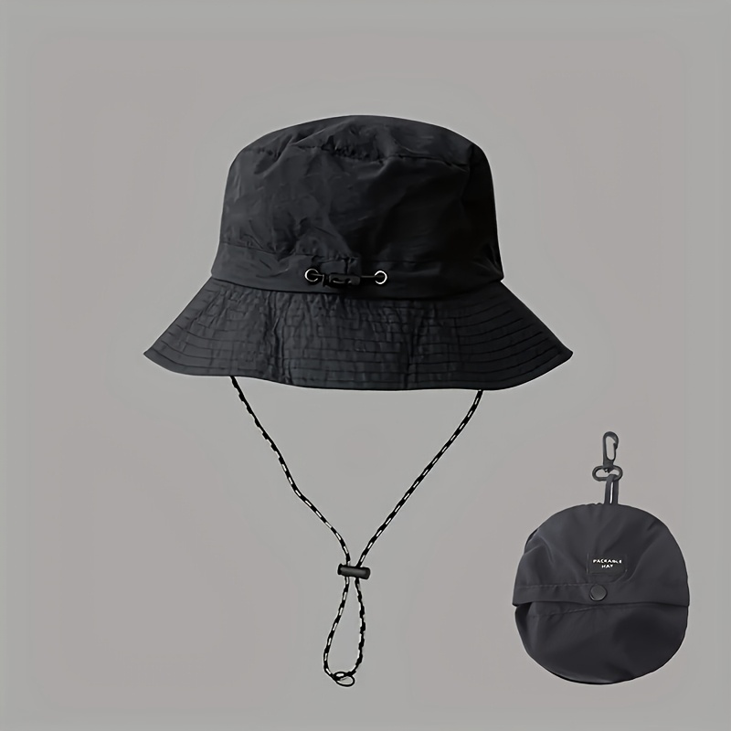 TEMU Lightweight Quick-dry Foldable Storage Sun Hat - Ideal For Outdoor Activities, Perfect And Breathable Design - Unisex Foldable Bucket Hat With