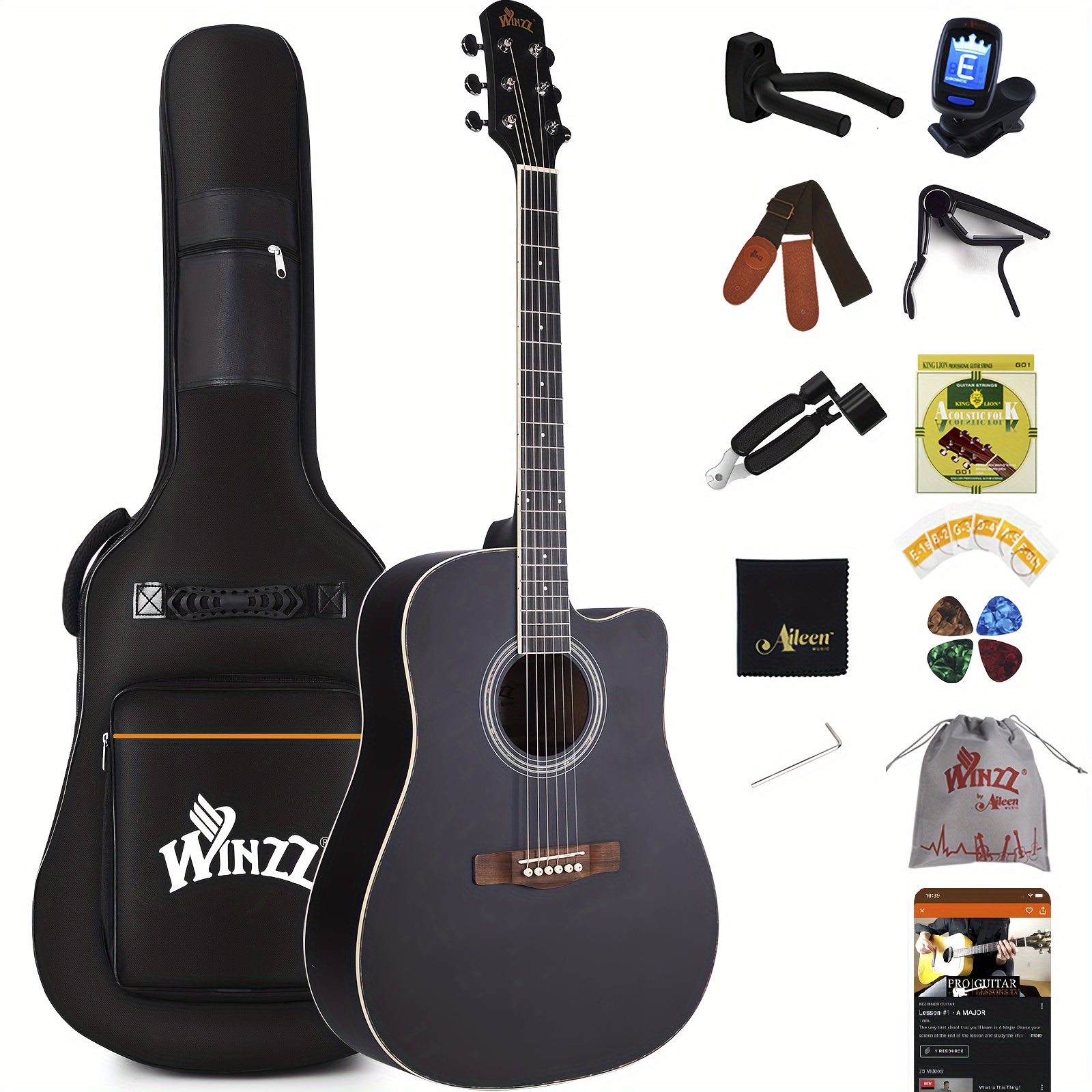 tg a4 acoustic guitar package beginners adult - Temu