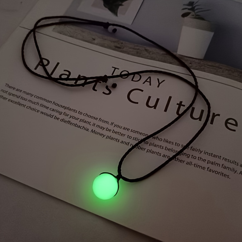 Men' -the- Starry Night Necklace - Luminous Night Suitable For Birthdays, Casual Attire & Night Out - Glow No / Required - Stylish Minimalist Chain For Men