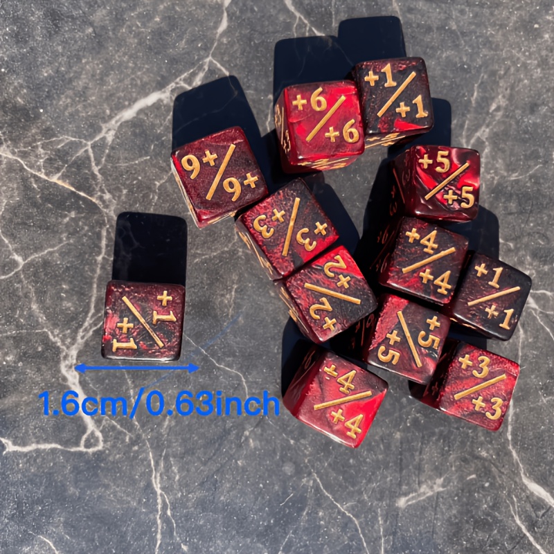 5 or 10 Dice Set with Counting Tokens for Games