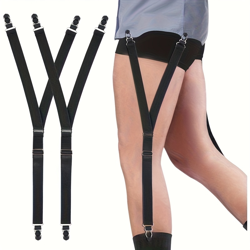 Image of Christmas Gift Shirt Garters, Men's Anti-slip Sock Suspenders, Nylon Shirt Straps, Business Formal Wear Accessories, New Year Men's Gift